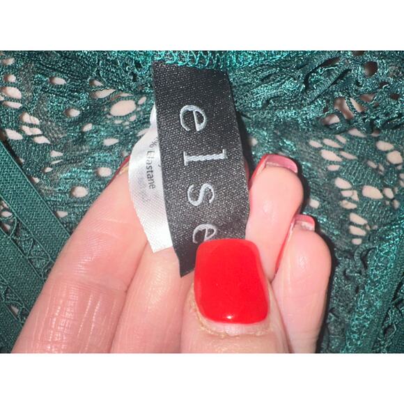 Else Women's Medium Green Baroque Geometric Print Lingerie High Waist Briefs - Picture 5 of 7